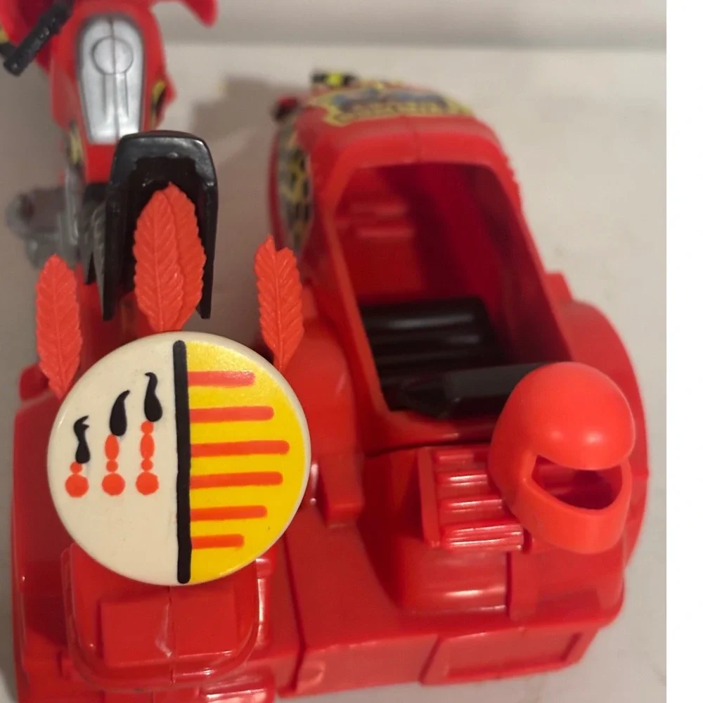 Tyco Incredible Crash Dummies Motorcycle with Sidecar Red Vintage Toy Good 1991